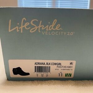 Life Stride Adriana Black Ankle Boots